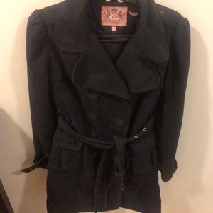 Black Juicy Couture Women’s Trench Coat Practically new - L (Orig $500)
